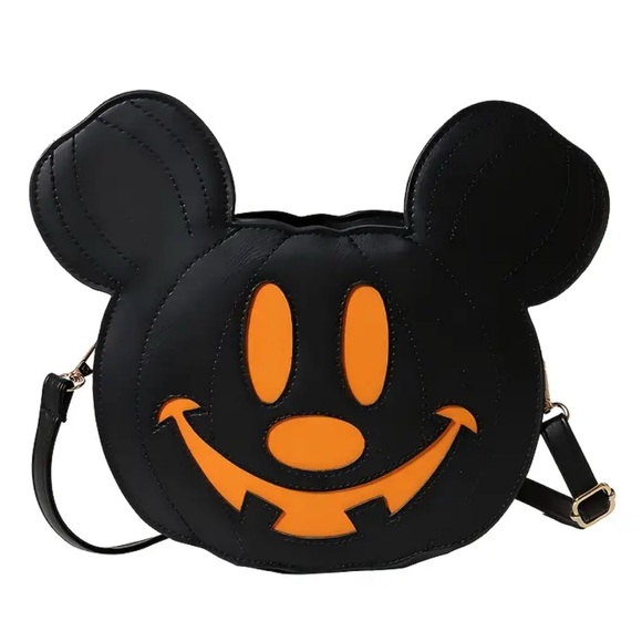 Black and Orange Mickey Mouse Pumpkin Bag - Picture 1 of 2